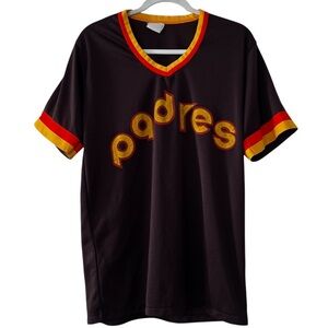 Vintage Padres Black Jersey with Red and Yellow Trim